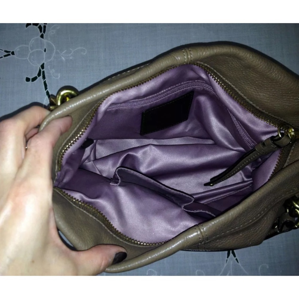 COACH brown brooke Leather Taupe Hobo purse - Picture 8 of 8